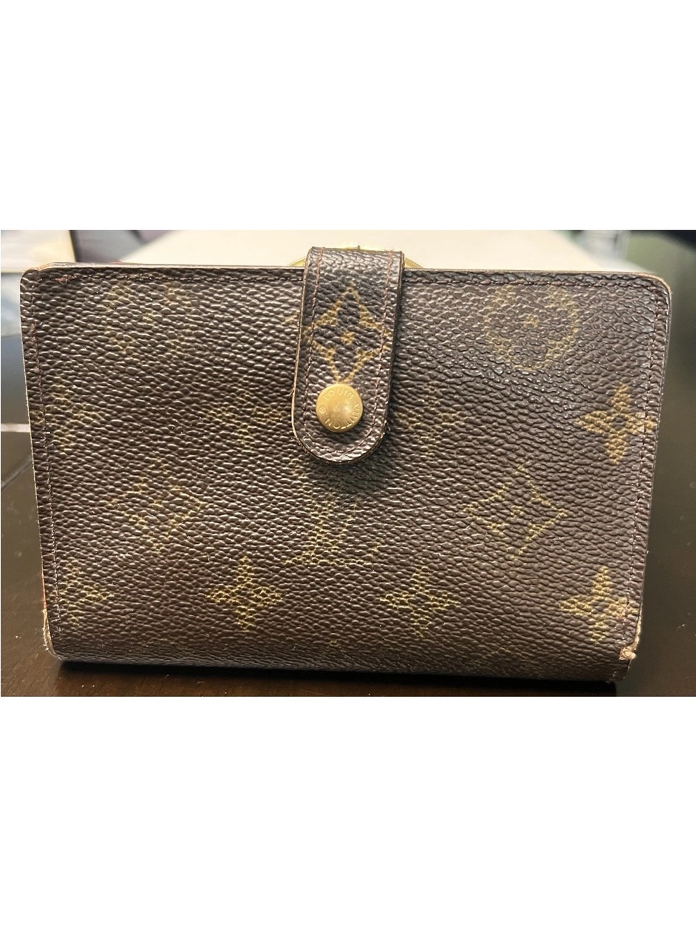 Louis Vuitton Vintage Monogram Kisslock Wallet Coin Purse w/Entrupy COA